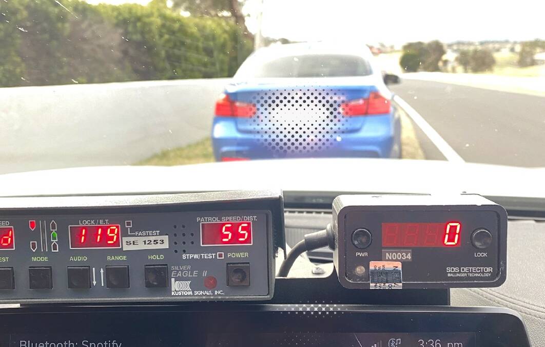 SPEED: A driver was caught travelling almost twice the speed limit at Mt Panorama on Sunday afternoon. Photo: NSW POLICE FORCE