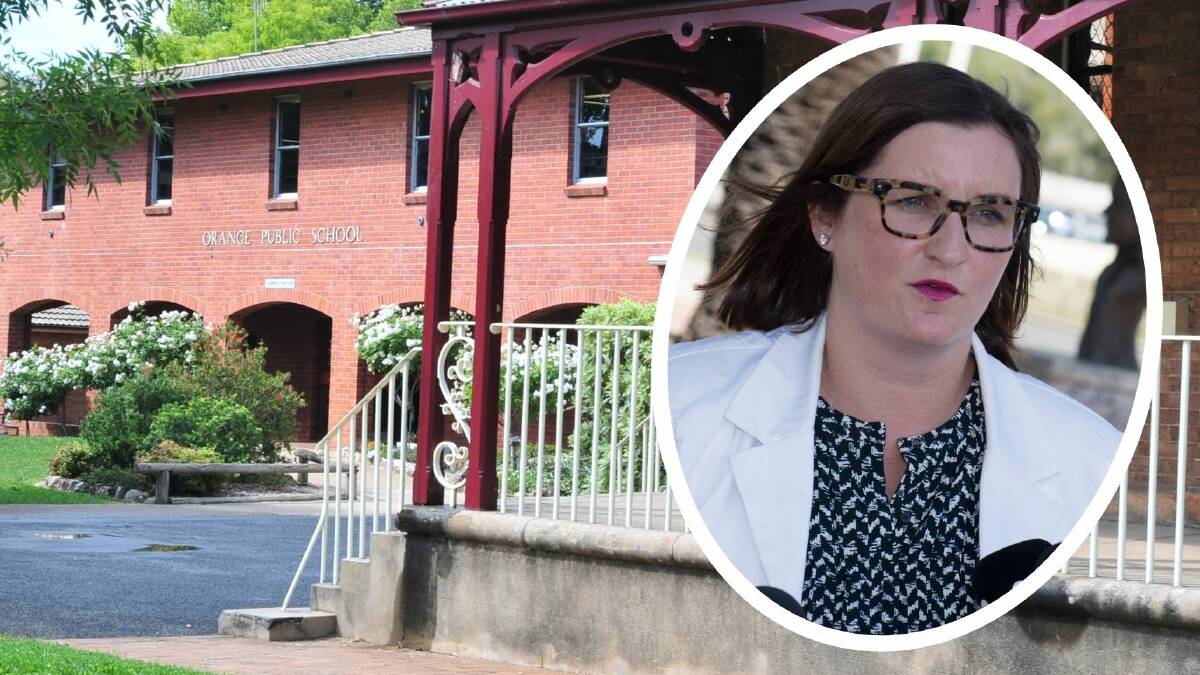 FUNDING: Education minister Sarah Mitchell (inset) has announced $66 million of funding for regional schools, including Orange Public School. Photo: FILE