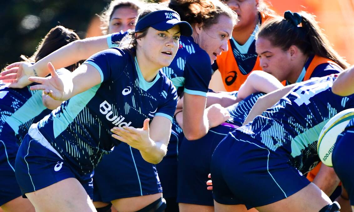 RIVALRY: Grace Hamilton (pictured) and her forwards have to lead from the front in Saturday's Test against the Black Ferns, something assistant coach Matt Tink wants to see. Photo: STU WALMSLEY/RUGBY AU