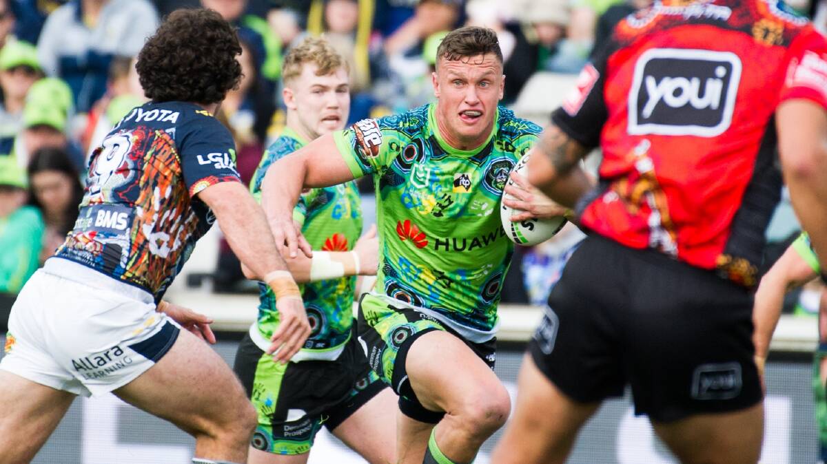 STATE OF PLAY: Jack Wighton finds space in Canberra's loss to North Queensland on Saturday night, he's been named in NSW's side for game one. Photo: AAP/ROHAN THOMPSON