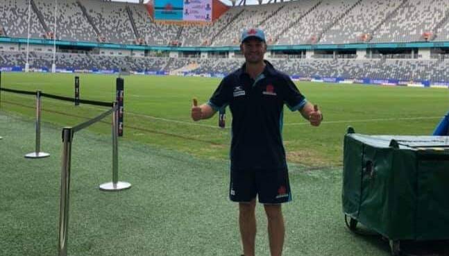 MATTER OF STATE: Harry Fardell at Bankwest Stadium, where he worked with the NSW and Australian 7s outfits during their Olympic trials. Photo: CONTRIBUTED