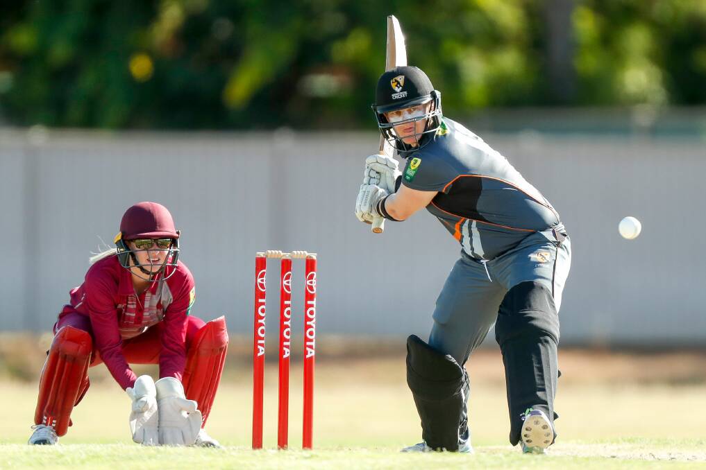 BIG WEEKEND: Kira Churchland, pictured in action for the Northern Territory, was named in the Australian Country XI and smashed her maiden ton in the space of two days. Photo: DYLAN BURNS PHOTOGRAPHY