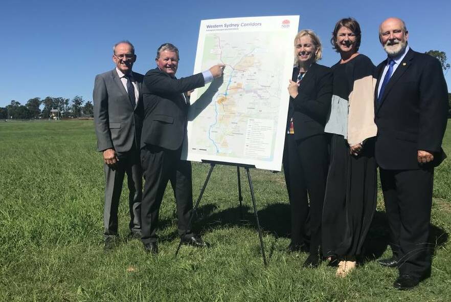 SECURED: Director of Corridor Preservation Jeff Cahill, Centroc chairman John Medcalf, Deputy Secretary for Transport for NSW Clare Gardiner-Barnes, Roads Minister Melinda Pavey and Centroc strategic transport chairman Ken Keith. Photo: CONTRIBUTED