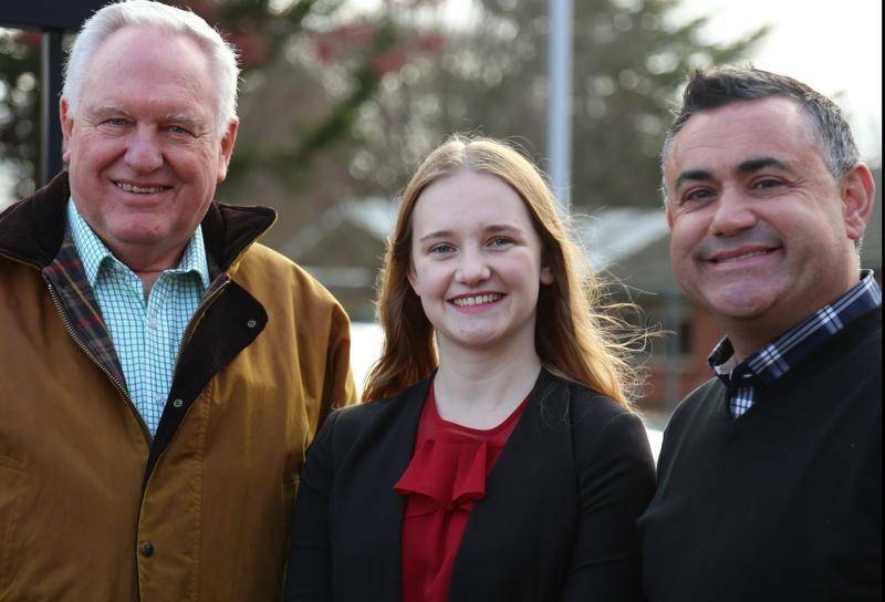 THEN THERE WERE TWO: Western NSW parliamentary secretary Rick Colless, Yvette Quinn, and deputy premier John Barilaro during Ms Quinn's candidacy for the seat of Orange.