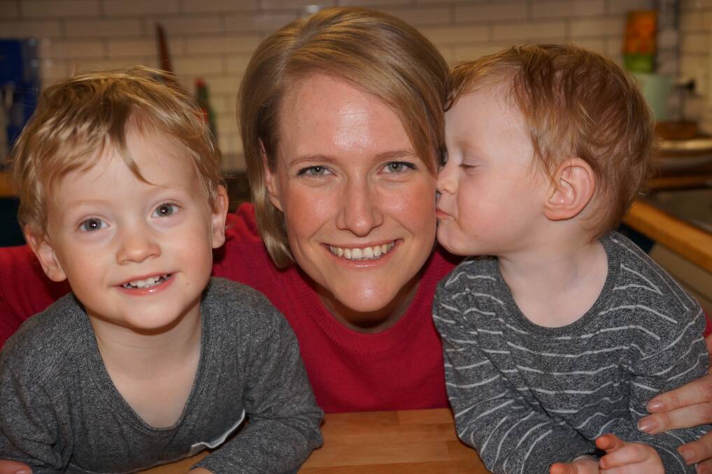 Grateful: Mum Danielle Kinsela, with two-year-old twins Banjo and Archie, is just one of the thousands of parents who are forever grateful for the services offered by Ronald McDonald Houses. Photo: Supplied