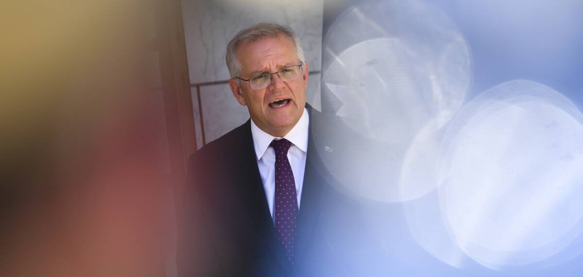 Prime Minister Scott Morrison unveils the COVID test changes after Thursday's national cabinet meeting. Picture: AAP