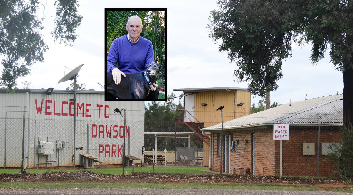 CONCERNS: A second greyhound death at Dawson park has prompted calls for change from Dennis Anderson (inset). PHOTO: CONTRIBUTED.