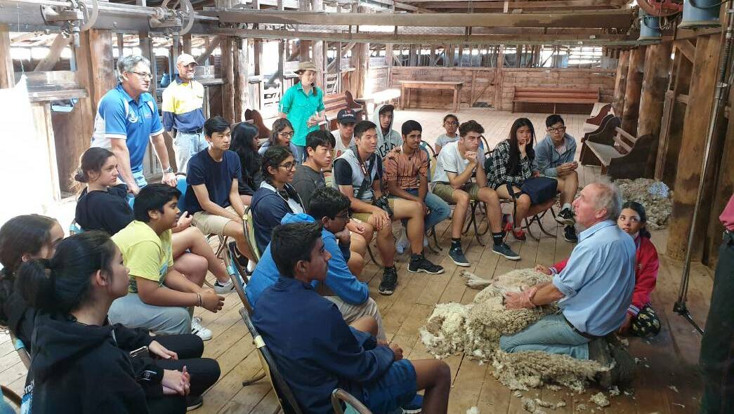 Generous kids: Twenty students from Parramatta High School's Justice League visited the community of Gilgandra recently and even did a farm tour. Photo: Supplied 
