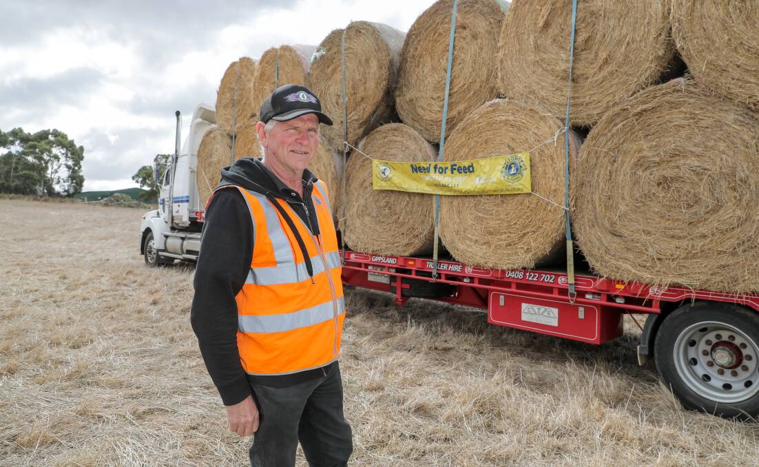  DONATIONS: Need for Feed organiser Graham Cockerell has been delivering hay to farmers in need. Picture: Rob Gunstone. 
