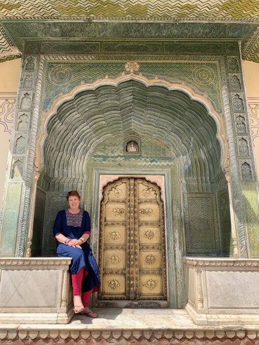 HAPPY TO WAIT: Nicole Farrell on a trip to Morocco before the borders closed.