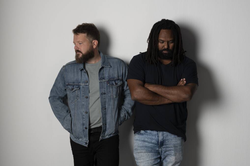AN HONOUR: Thomas Busby and Jeremy Marou of Busby Marou. The duo are the support act for Midnight Oil at this Saturday's A Day on the Green concert at Heifer Station.