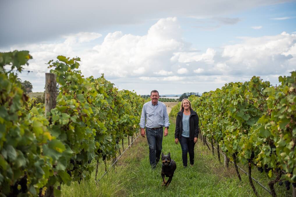 NEW MARKETS: James and Chrissy Robson of Ross Hill Wines.