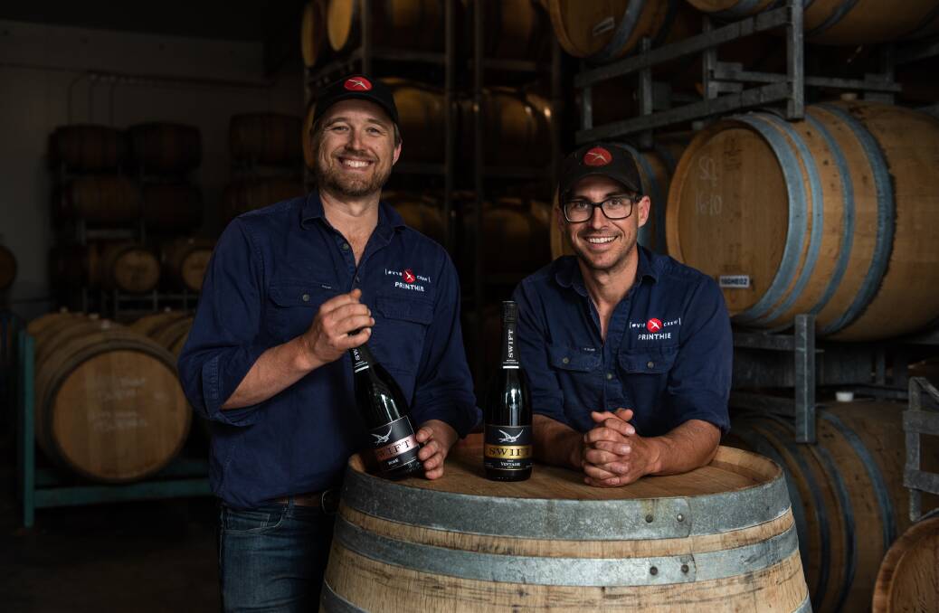 SPARKLING SUCCESS: Ed and Dave Swift of Printhie Wine. The Nashdale winery won the Best Sparkling Wine in the State for the fourth year in a row.