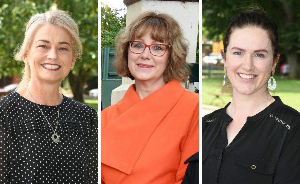 MIXED OPINIONS: Cr Frances Kinghorne (centre) voted against paying councillors superannuation, while and Cr Tammy Greenhalgh (left) and Cr Mel McDonell (right) were in favour.