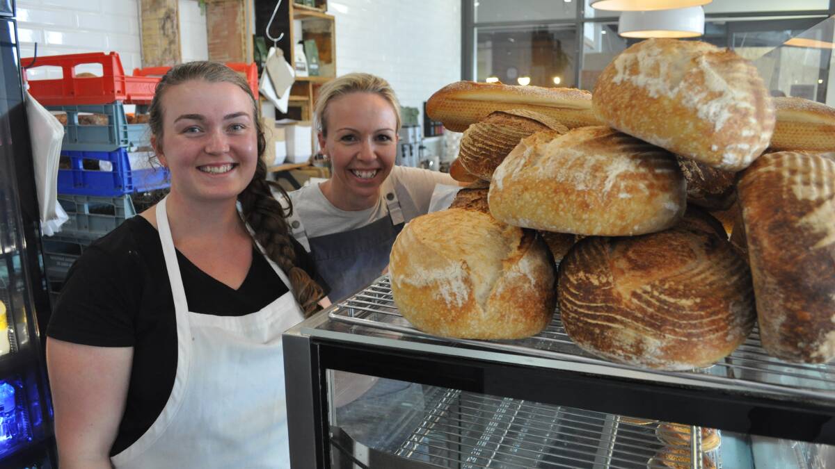 RISING STAR: Baking apprentice Gabby Thompson with her employer at the Sugar Mill Cafe, Stacey Ewin. Photo: NICK McGRATH