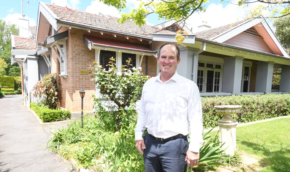 CLASSIC ORANGE PROPERTY: Selling agent Alistair Miller of Professionals Orange outside Wendouree at 68 Byng St. Photo: JUDE KEOGH