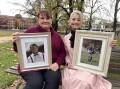 Donna Stedman and Tammy Greenhalgh with photos of their sons Daniel and Harry. Photo: KATE BOWYER