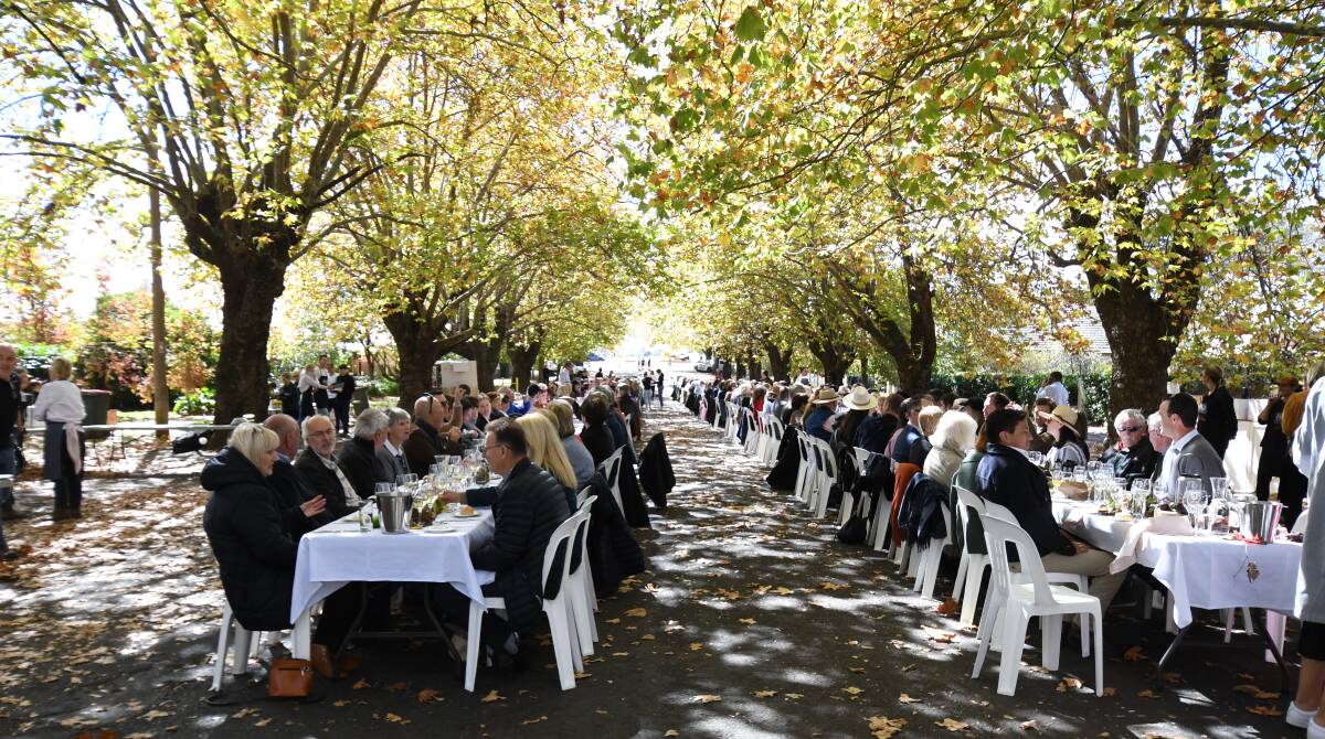 AUTUMNAL DELIGHT: Diners at the Sampson Street lunch last year. Photo: JUDE KEOGH 