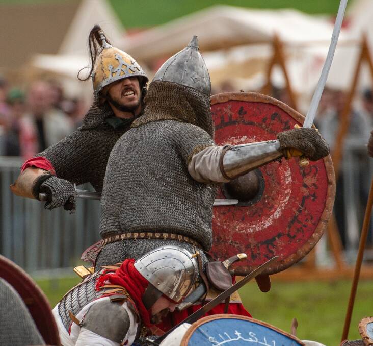 BATTLING IT OUT: A re-enactment of a Viking battle will be among the highlights of the upcoming Orange Medieval Faire. Photo: DAMON RULACH 