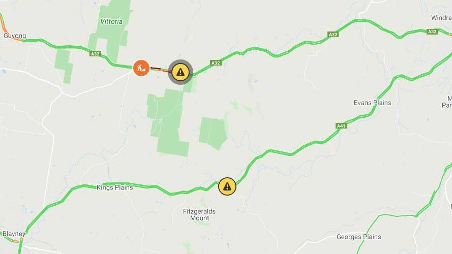 ROADS BLOCKED: The locations of the trees downed by the wind on Friday. Photo: LIVE TRAFFIC NSW
