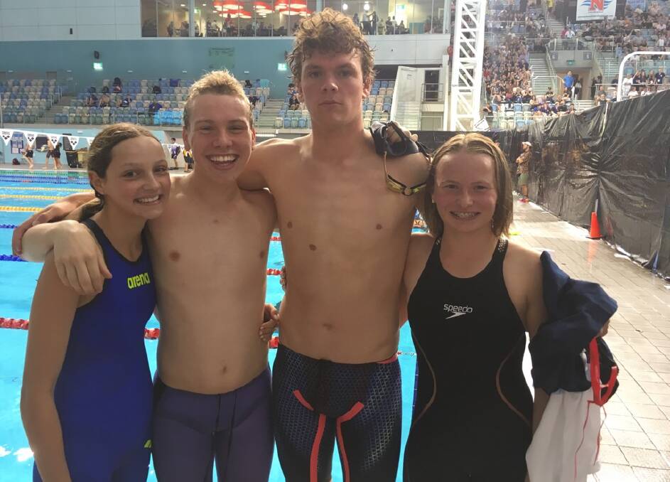 Orange's gun swimmers in Adelaide over the weekend. Photos: SUPPLIED