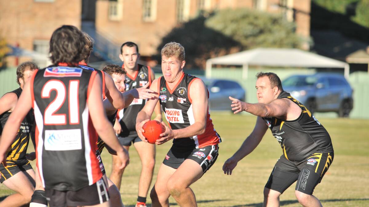 The Young Saints playing at Bloomfield in their last season in the AFL Central West. 