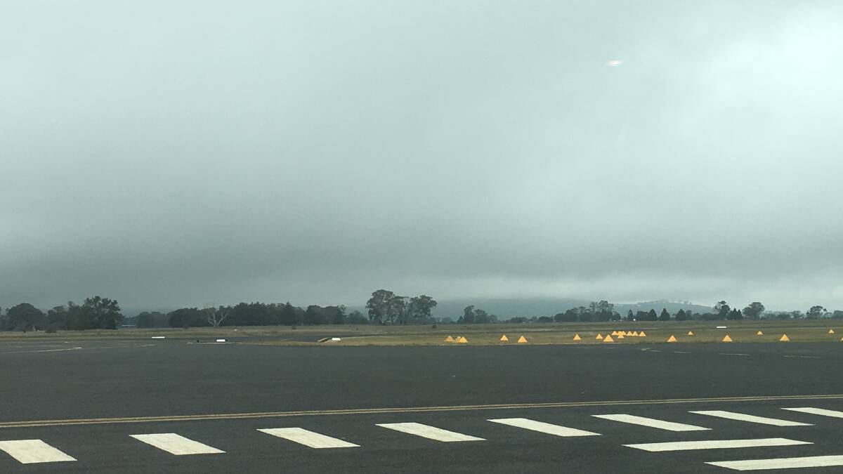 THICK CLOUD: Orange airport has been at a standstill on Monday morning. Photo: SUPPLIED. 