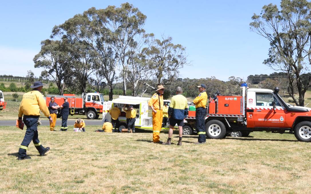 PREPARING: Canobolas Zone firefighters preparing for a high danger day in November. Conditions are expected to be as bad as they can get on Saturday. Photo: JUDE KEOGH