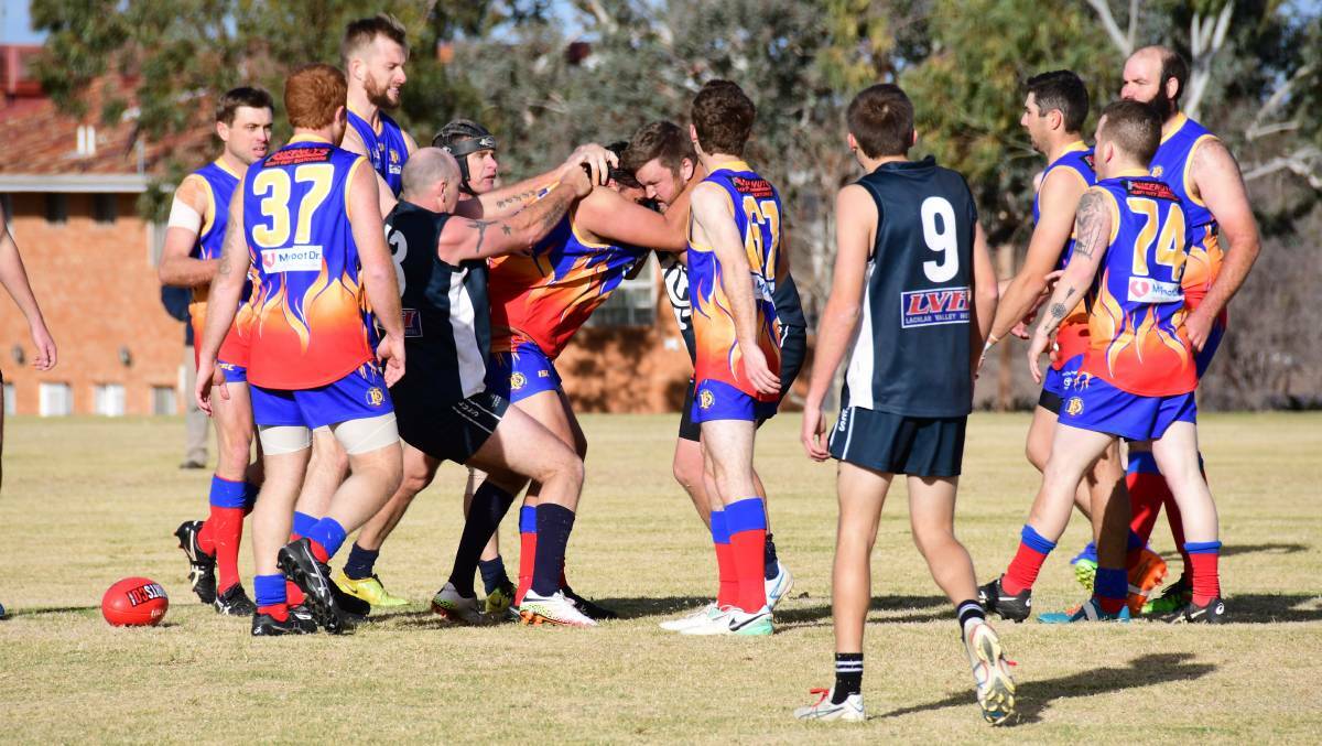 FIRED-UP: The Dubbo Demons are ready to run at finals with a full head of steam. Photo: AMY McINTRYE