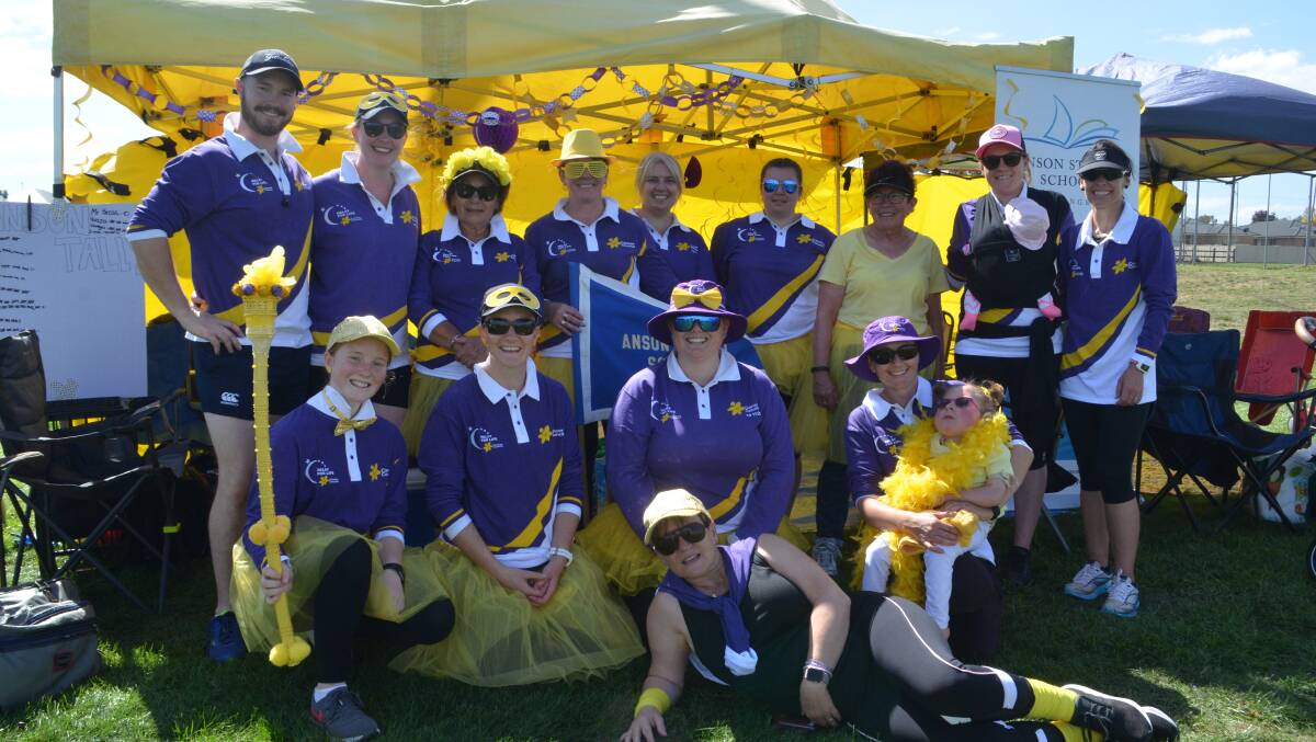 READY TO GO: The Anson Street School contingent at the 2019 Relay For Life. Photo: JUDE KEOGH