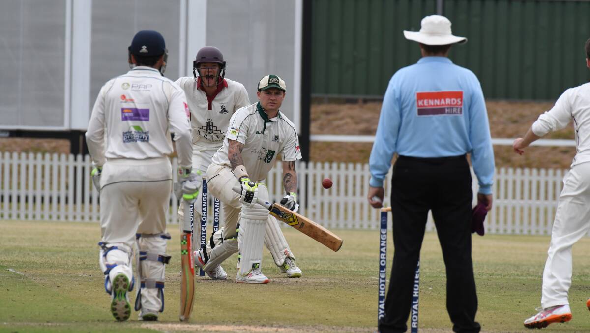 EYE ON THE BALL: Ed Morrish was more than handy with the bat on top of being one of the highest wicket takers of the season. Photo: JUDE KEOGH