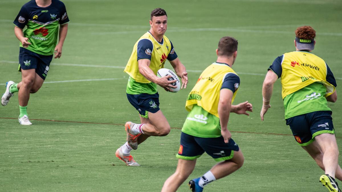 FIT AND FIRING: Jack Wighton in training with the Raiders. PHOTO: Karleen Minney 