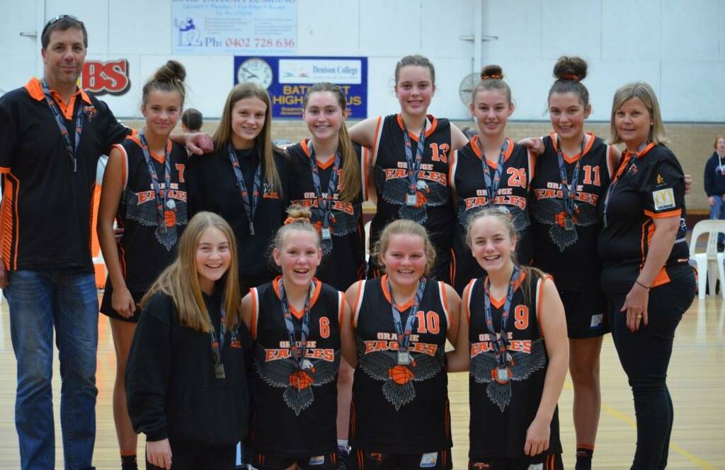 GRAND FINALISTS: Orange Eagles' under-16 side in Bathurst on Saturday after their grand final loss. Photo: SUPPLIED