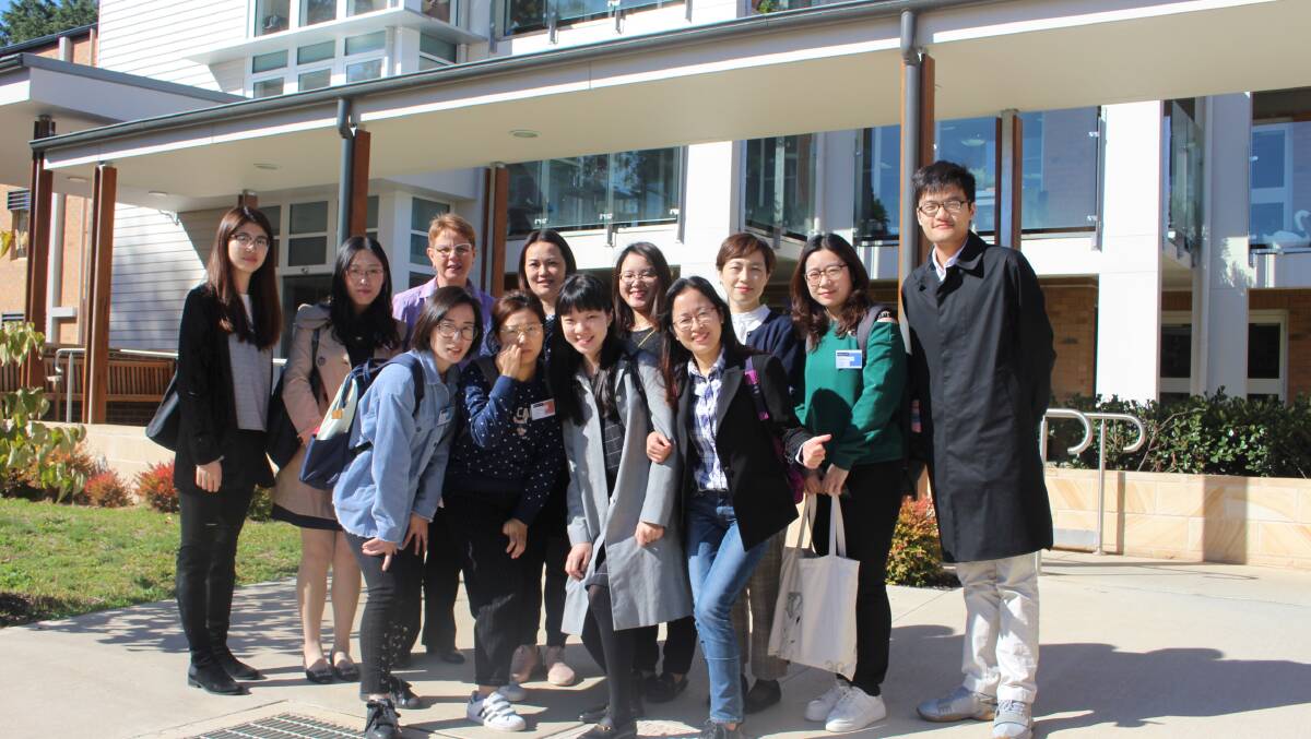 WATCHING AND LEARNING: The group of 11 nurses from Shanghai visiting United Wontama Orange on Friday. Photo: MAX STAINKAMPH