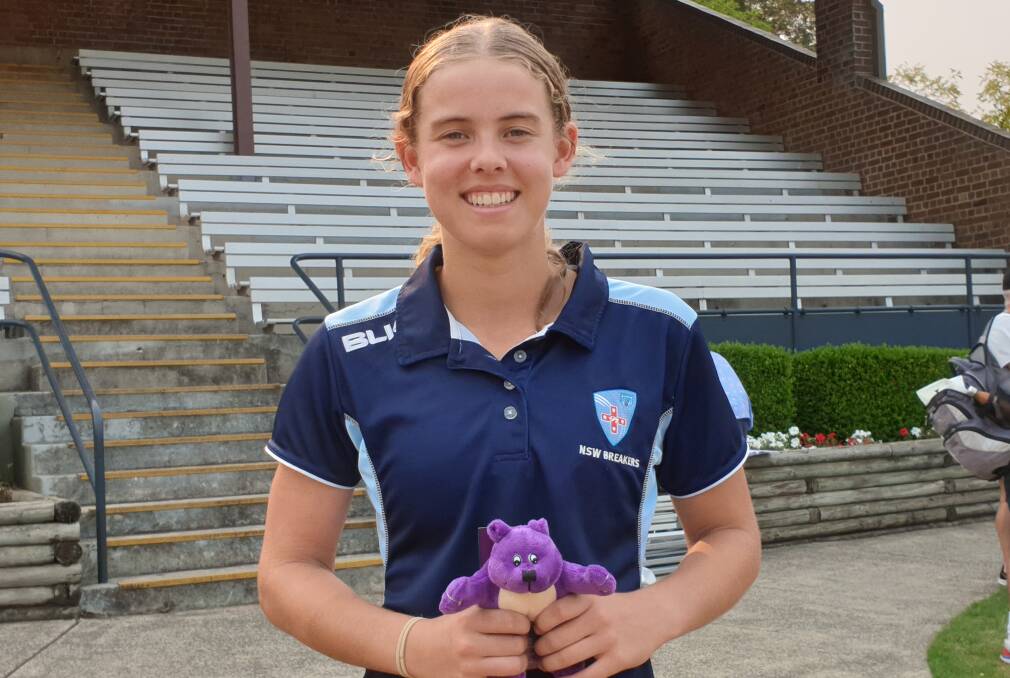 WINNING GRIN: Phoebe Litchfield following her match-winning knock of 82 not out on Tuesday. Photo: CRICKET NSW