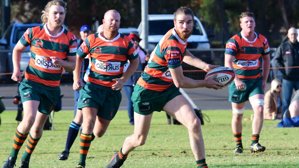 ON THE RUN: City five-eighths Josh Nagle was one of the Lions' best in their loss to Forbes on Saturday before popping his shoulder. Photo: AMY McINTYRE.