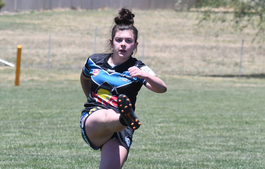 KICKING OFF: Vipers under-18 and open star Kiara Sullivan slots one of the, combined, nine goals she nailed last weekend, she's hoping to continue her form in the finals. Photo: CARLA FREEDMAN. 