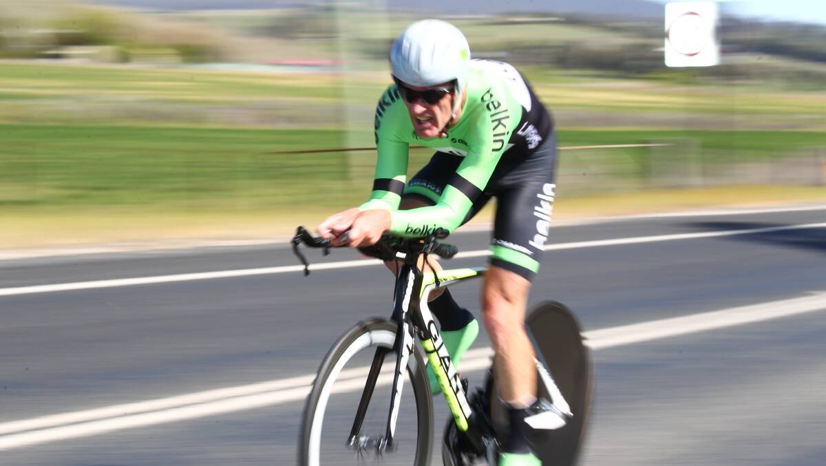 TESTING THE BEST: Bathurst's Mark Windsor at the NSW Masters Road Cycling Championships last year. Photo: PHIL BLATCH