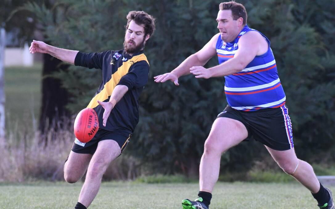 HYPOCRITE CODE-SWAPPER: "Learn to kick gooder" says Max Stainkamph, the player with the worst kicking action of any sporting code in the entire Central West. Photo: CARLA FREEDMAN. 
