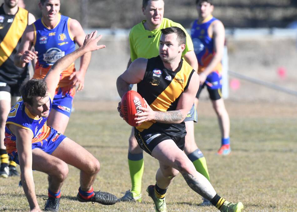 ON THE MOVE: Tigers midfielder Michael Rothnie will play in the Riverina league next season with Ganmain. Photo: CARLA FREEDMAN. 
