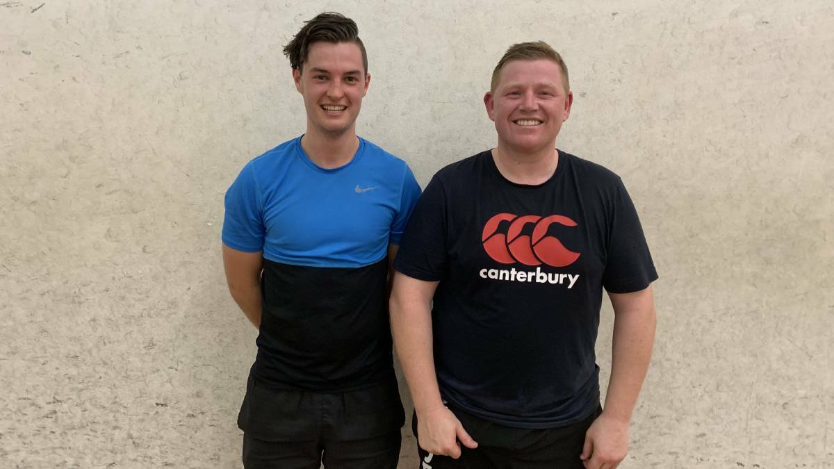THEY'RE BACK: Jesse Keegan and Glen Atkinson will continue their rivalry on the squash courts in 2019. 