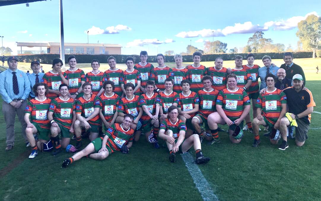 WINNERS ARE GRINNERS: Orange City's under-17s after their win over minor premiers Mudgee. Photo: SUPPLIED. 