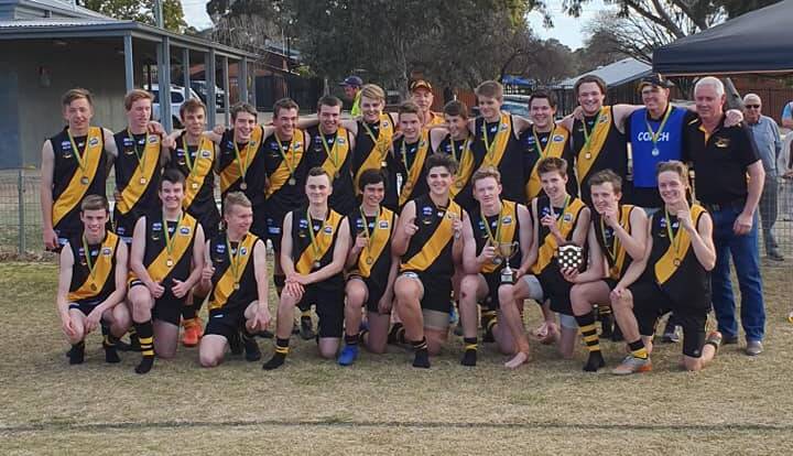 VICTORIOUS: The Orange Tigers' under-17s side after defeating Bathurst Giants in the AFL Central West junior grand final. Photo: SUPPLIED. 