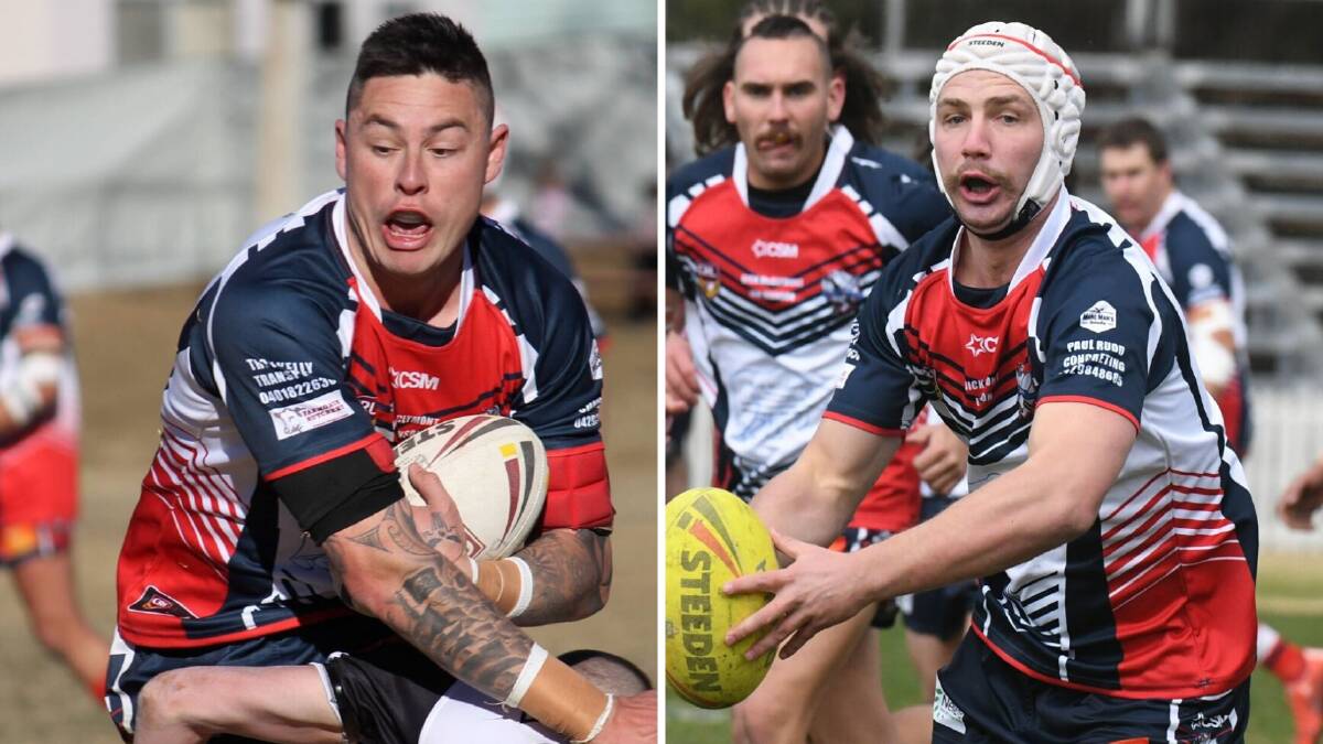 SMASH AND DASH: Ed Morrish and Mitch Britt will move to Orange CYMS in 2020 after playing together at Barbarians for four seasons. Photo: JOHN FITZGERALD AND JUDE KEOGH.