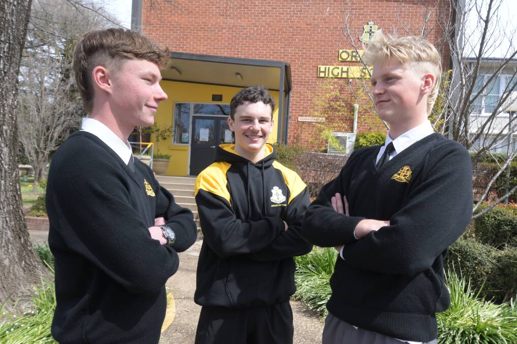 STARTING A CONVERSATION: Darcy Climpson, Callum Johnson and Will Burdack have smashed their fundraising goal. Photo: JUDE KEOGH