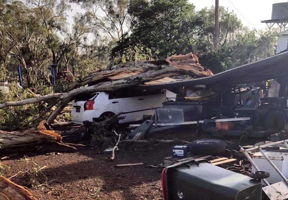 The scenes of devastation at Michelle and Garth Johnstone's property near Molong. 