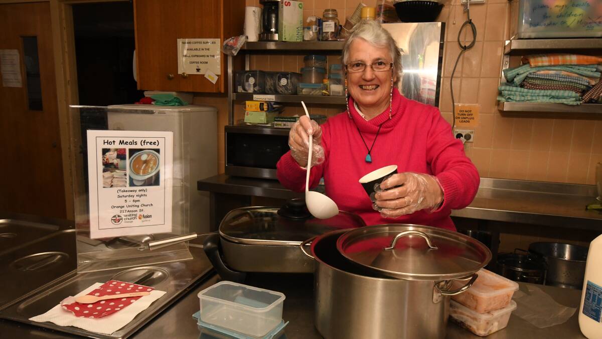 HELPING HAND: Bev Rankin at the Fusion kitchen. Saturday will be her fourth week of running free hot meals, and is looking for people willing to donate time or produce. Photo: JUDE KEOGH
