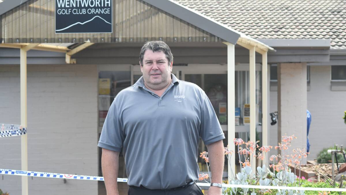 SCENE OF THE CRIME: Wentworth Golf Club general manager James Bale in front of the clubhouse. Photo: JUDE KEOGH 0131jkwenty13