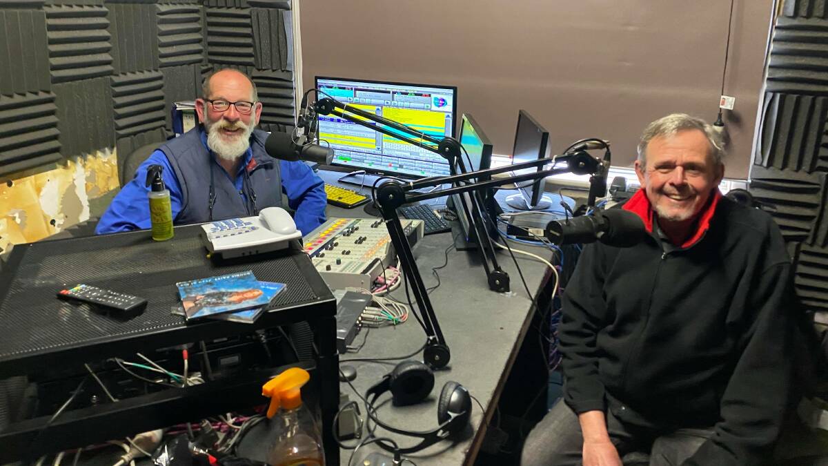 THROWBACK: Orange community radio 107.5 announcers Mark Ryan and Jeff Rogers ahead of Saturday's Woodstock memorial. Photo: SUPPLIED