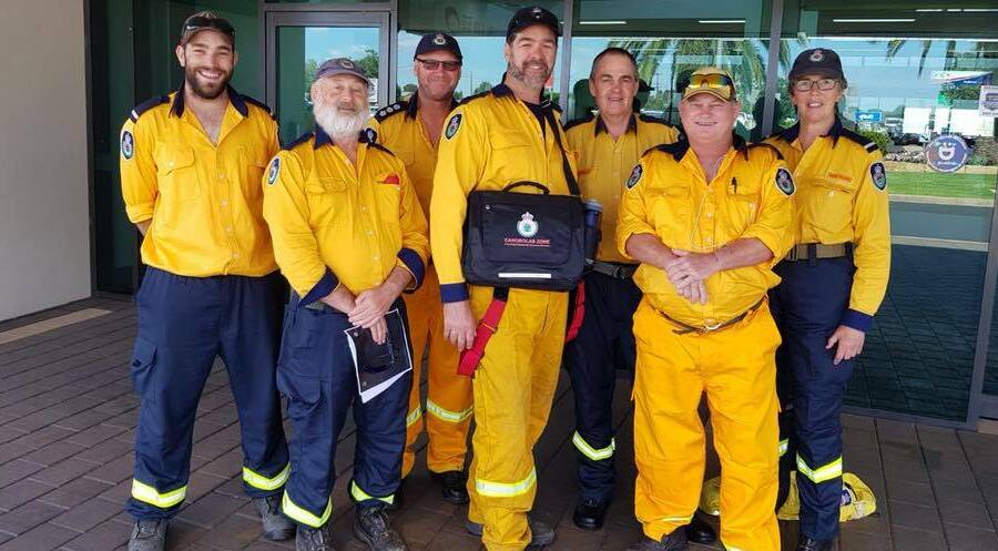 LEND HELP: Andrew Mieckle, Gregory Lee, Tony Brill, John Lindsay, Ian Wottan, Glen Saurine and Margaret Struthers. Photo: SUPPLIED. 